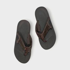 Rainbow East Cape Sandals Men’s Size 11 / 12 Molded Rubber Suede Dark Brown